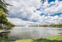 Auf dem Pfaffenteich mit Fontaine in der Saison