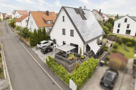 Luftansicht Terrassen - Haus kaufen in Rottendorf - Große Freiheit