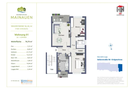 Grundriss WE 1 - Wohnung kaufen in Würzburg - Attraktive Kapitalanlage!