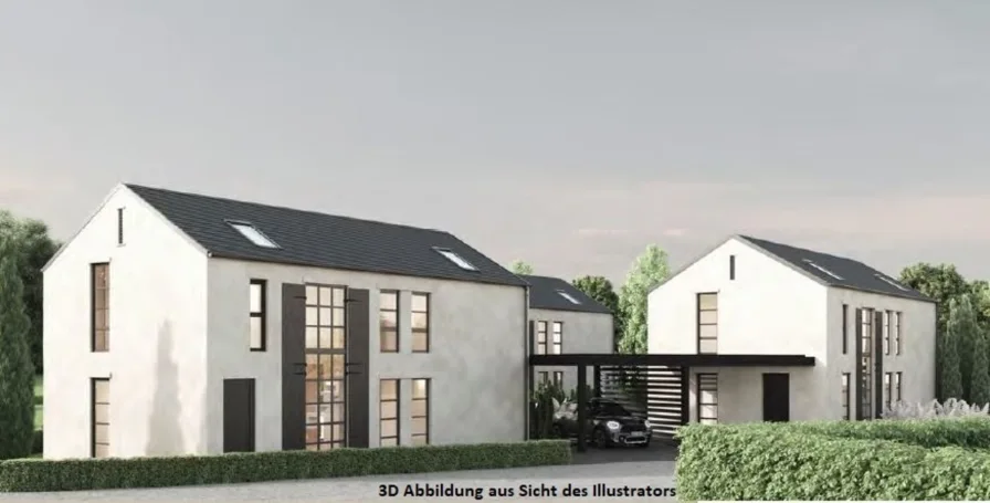 Visu. mögliche Bebauung - Haus kaufen in Bachhausen - Berg-Bachhausen: Neubau Einfamilienhaus mit traumhaftem Blick ins Grüne