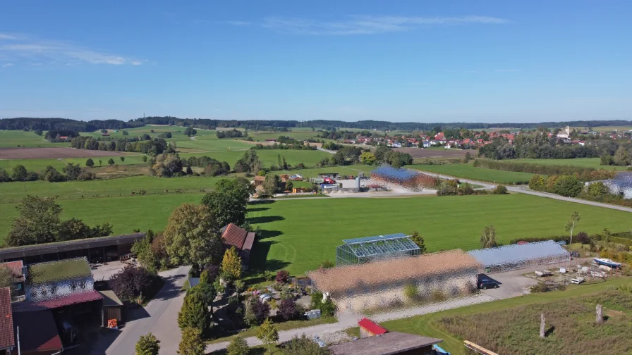 Wohnen auf dem Land - Grundstück kaufen in Finning - Nur 6km nach Utting am Ammersee: Grundstück mit Baugenehmigung für EFH in Entraching