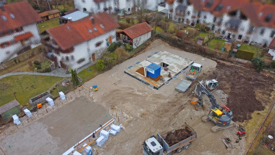 Blick von Oben - Grundstück kaufen in Wolfratshausen - Noch 3 von 4 verfügbar! Baugrundstücke für Doppelhaushälften im schönen Wolfratshausen