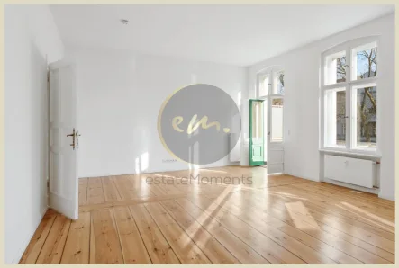 Schlafen, Raum teilbar (OG) - Wohnung kaufen in Berlin - Neubau-Dachgeschoss-Maisonettewohnung in stilvollem Altbau (2 bis 4 Zimmer)