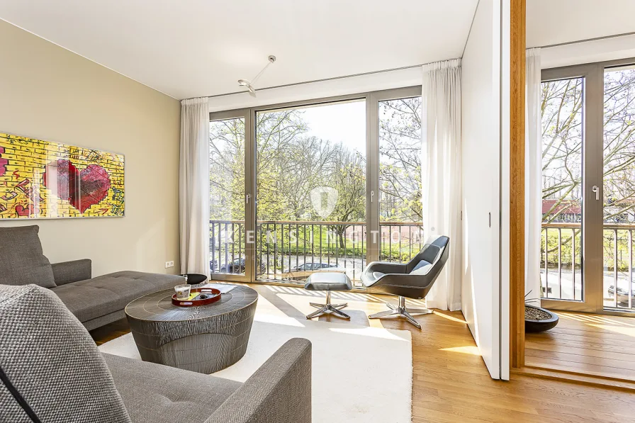 Wohnbereich - Wohnung kaufen in Berlin / Prenzlauer Berg - Einmalige Chance: Luxuriöses Apartment im begehrten Gleimviertel, Prenzlauer Berg