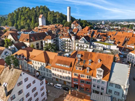 Stadtblick - Haus kaufen in Ravensburg - Attraktive Anlage: Historisches Wohn- und Geschäftshaus in Top-Lage der Ravensburger Oberstadt