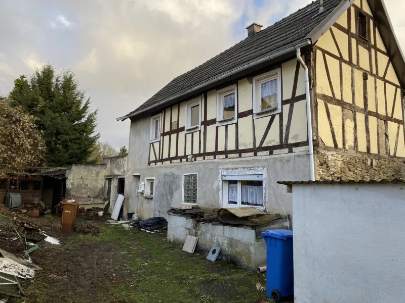 Hausansicht - Haus kaufen in Neuwied - Grundstück mit Perspektiven: Sanierungsbedürftiges Haus oder Neubauplatz