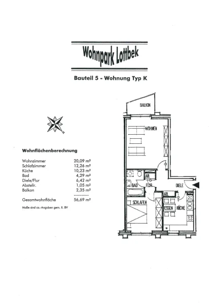 Grundriss und Wohnfläche