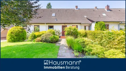 Hausansicht - Haus kaufen in Hamburg - Erbbaugrundstück - Gartenliebhaber und junge Familien aufgepasst in Hamburg-Langenhorn!