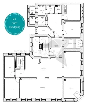 Startbild Grundriss - Büro/Praxis mieten in Chemnitz - !! Ihr Platz für neue Ideen !! Große Gewerbeeinheit in zentraler Lage