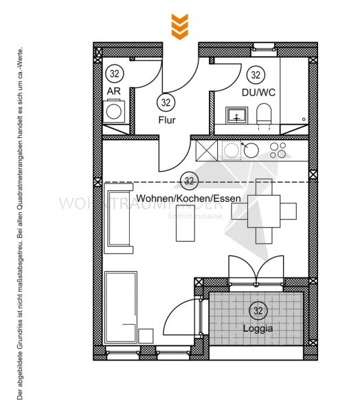 Grundriss WE32