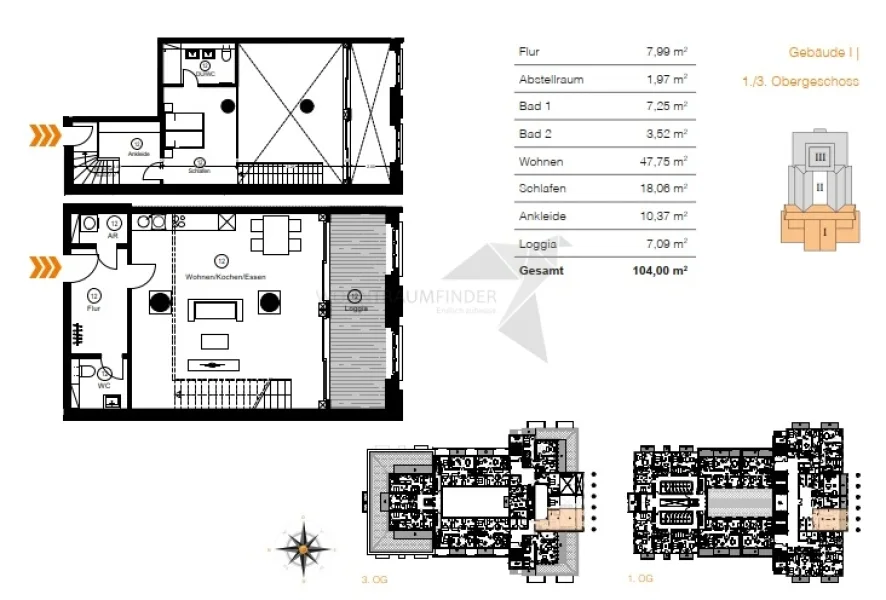 Grundriss und Lage WE12