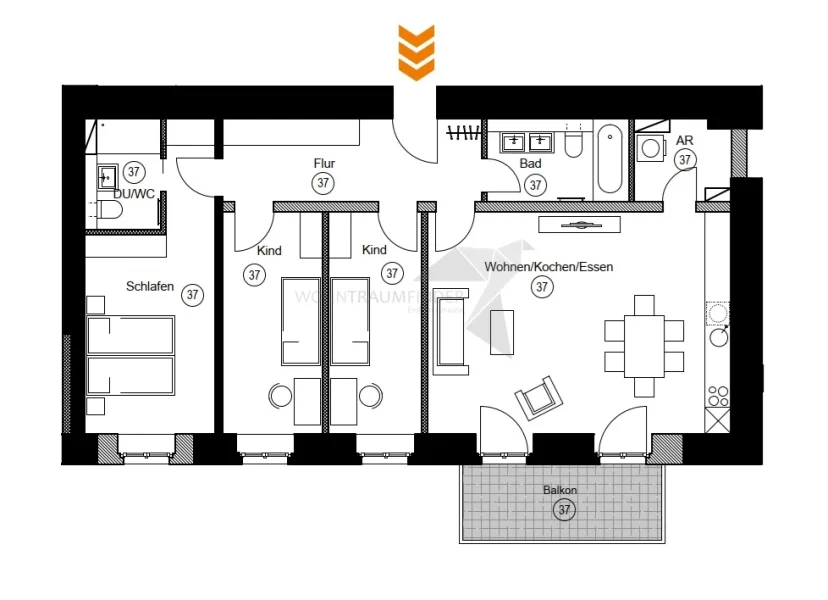 Grundriss WE37