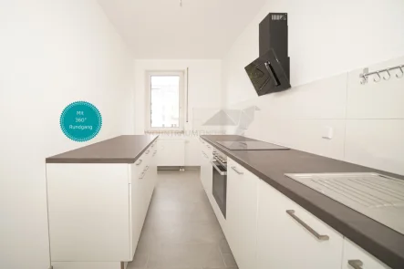 Wohnung mit 360° Rundgang - Wohnung mieten in Chemnitz - Moderne Traumwohnung am Brühl - 3-Raum-Wohnung mit EBK, Balkon und Aufzug