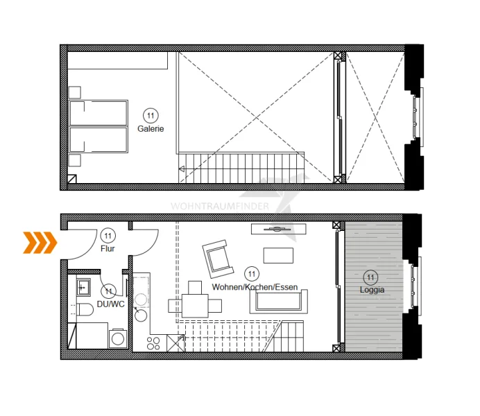 Grundriss WE11