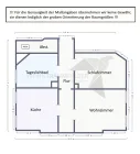 Grundriss WE05 DG rechts 44,42m² 2 Raum