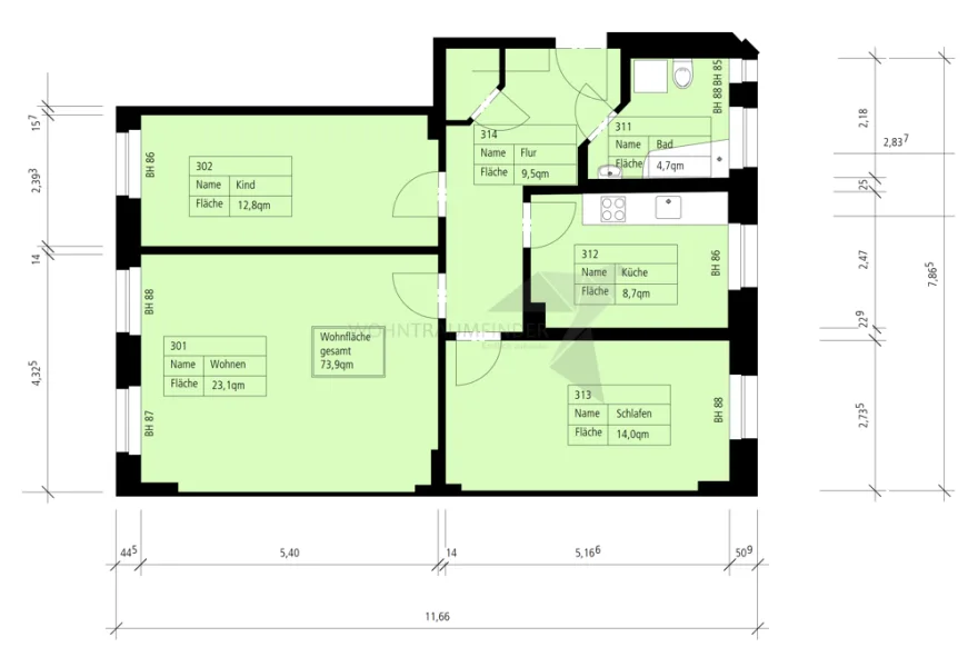 Grundriss 3.OG links