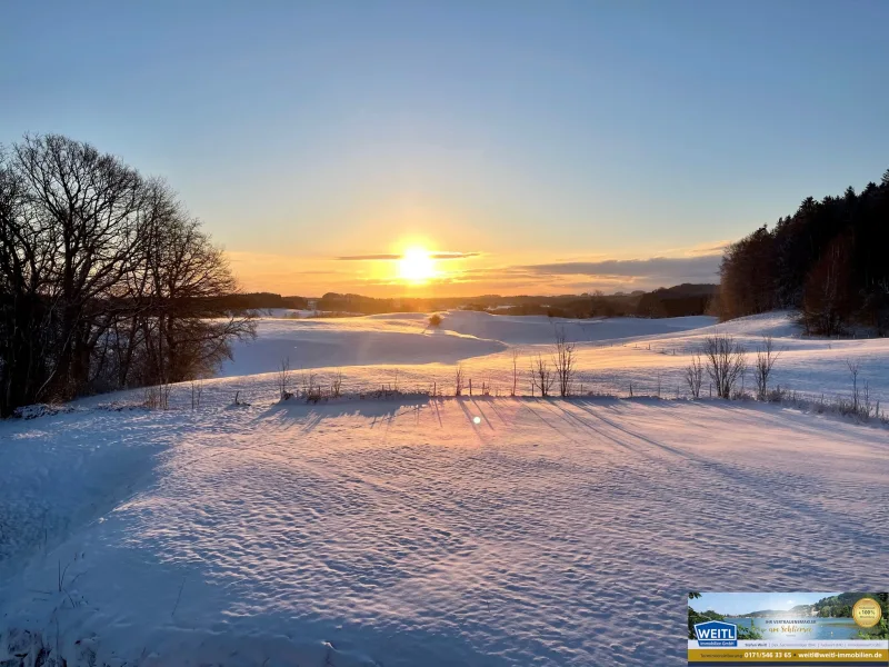 Winteraussicht vom Grundstück