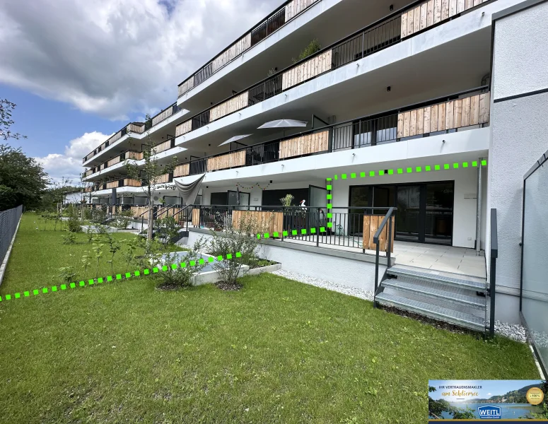 Sonnenterrasse und Garten - Wohnung kaufen in Miesbach - ** Miesbach 39 ** ERSTBEZUG ** Sonnige 1-Zi.-Gartenwohnung mit Südterrasse ***