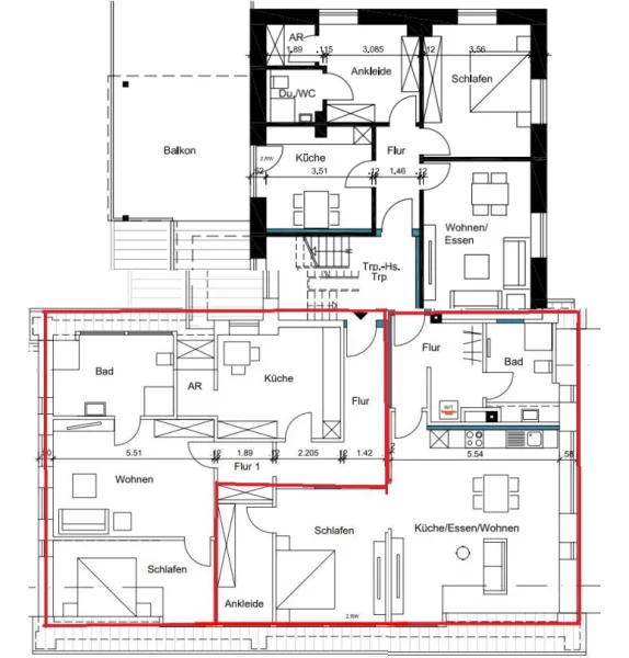 Grundriss Obergeschoss