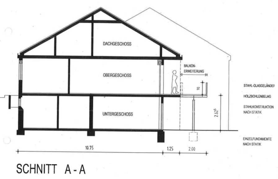 Gesamtschnitt A-A