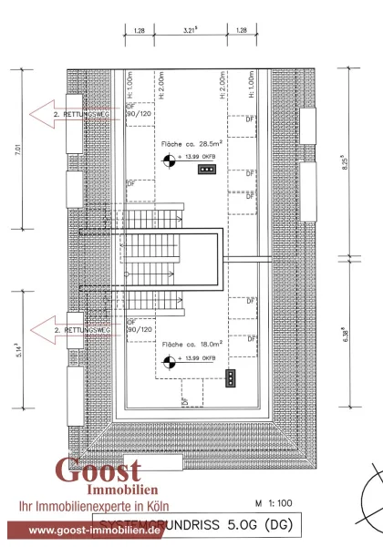 Grundriss Giebelgeschoss (2Whg)