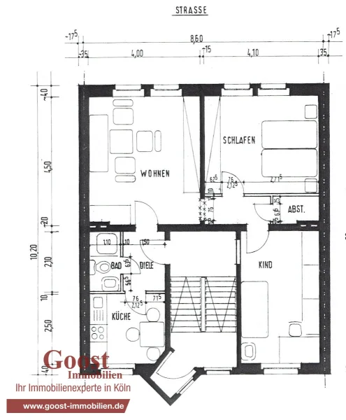 Grundriss 1., 2., 3. Etage