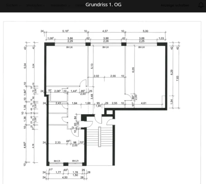 Frankurt Büro 145  Grundriß