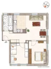 Schematischer Grundriss