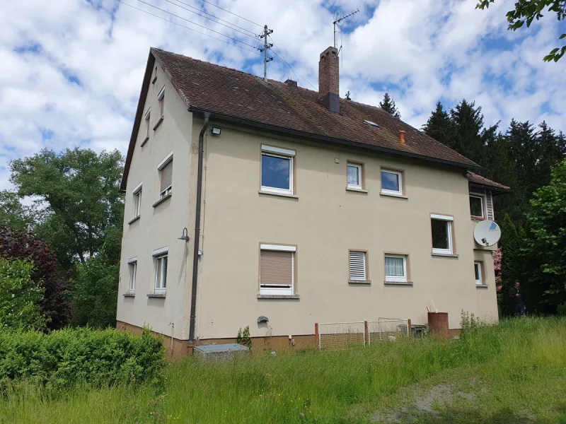 Ansicht - Haus kaufen in Marktleugast / Marienweiher - Ruhig gelegenes Zweifamilienhaus in naturverbundener Lage in Marienweiher