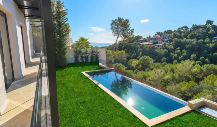  - Haus kaufen in Calvià / Costa d'en Blanes - Mallorca hochwertige Villa moderner Architektur mit Meerblick zu verkaufen