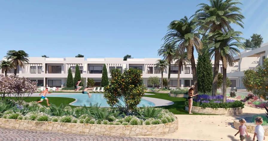  - Wohnung kaufen in Torrevieja - Moderne Erdgeschoss-Wohnungen mit 2 Schlafzimmern, 2 Bädern, Klimaanlage, Alarmanlage und Gemeinschaftspool nur 250 m vom Meer