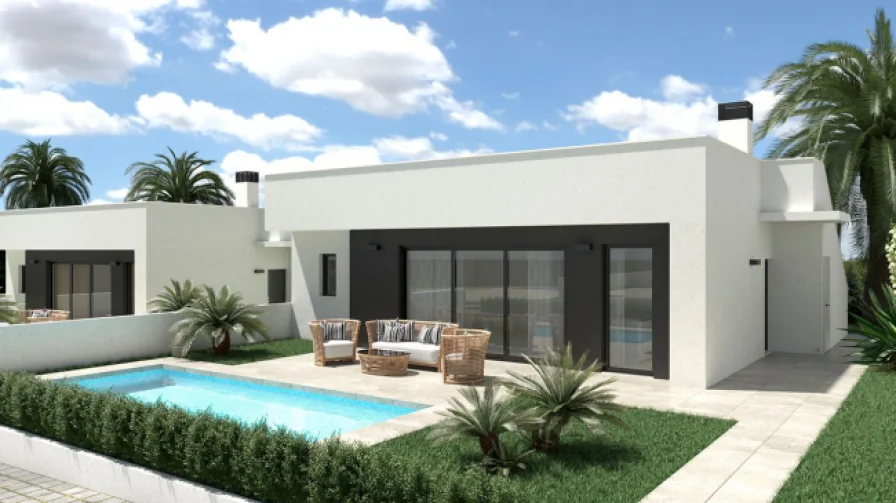  - Haus kaufen in Alhama de Murcia - Wunderschöne Villen mit 3 Schlafzimmern, 2 Bädern, Dachterrasse und optionalem Privatpool in attraktiver Golfanlage