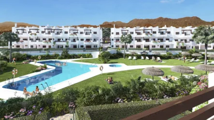  - Wohnung kaufen in San Juan de los Terreros - Komfortable Wohnungen mit 2 Schlafzimmern, Tiefgaragenstellplatz und Gemeinschaftspool nur 600 m vom Strand