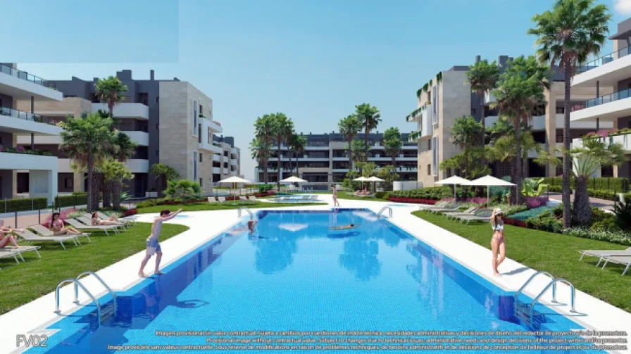 Appartements mit 2 Schlafzimmern in wunderschöner Anlage mit Gemeinschaftspools - Wohnung kaufen in Playa Flamenca - Appartements mit 2 Schlafzimmern in wunderschöner Anlage mit Gemeinschaftspools und Whirlpools nur 800 m vom Strand