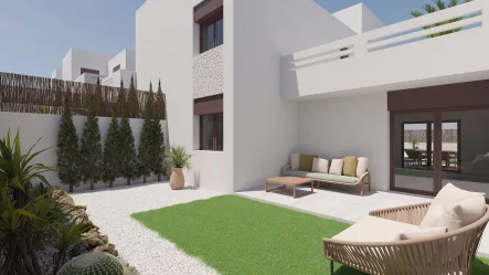  - Haus kaufen in Algorfa - Algorfa Reihenhäuser mit 3 Schlafzimmern, 2 Bädern, Dachterrasse und Gemeinschaftspool in sehr schöner Golfanlage