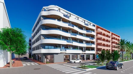  - Wohnung kaufen in Torrevieja - Appartements mit 2 Schlafzimmern, 2 Bädern und Gemeinschaftspool nur ca. 250 m vom Strand von Los Locos