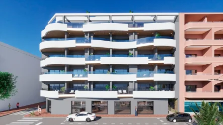  - Wohnung kaufen in Torrevieja - Penthouse-Wohnungen mit 2 Schlafzimmern, 2 Bädern, Dachterrasse und Gemeinschaftspool nur ca. 250 m vom Strand von Los Locos