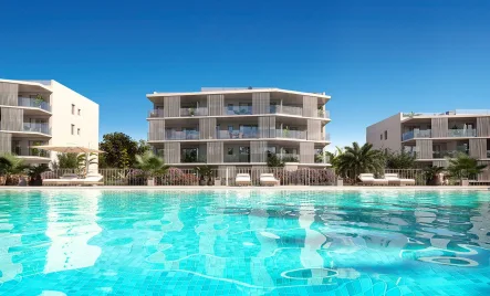  - Wohnung kaufen in Cala D'Or - Appartements mit 2 Schlafzimmern, 2 Bädern, Klimaanlage, Gemeinschaftspool, Kfz-Stellplatz und Ausblick auf den nahegelegenen Jachthafen