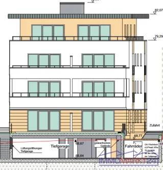 Ansicht Gartenseite  - Wohnung kaufen in Siegburg - Wohnung im zweiten Obergeschoss und Tiefgaragenstellplatz in Siegburg zu verkaufen