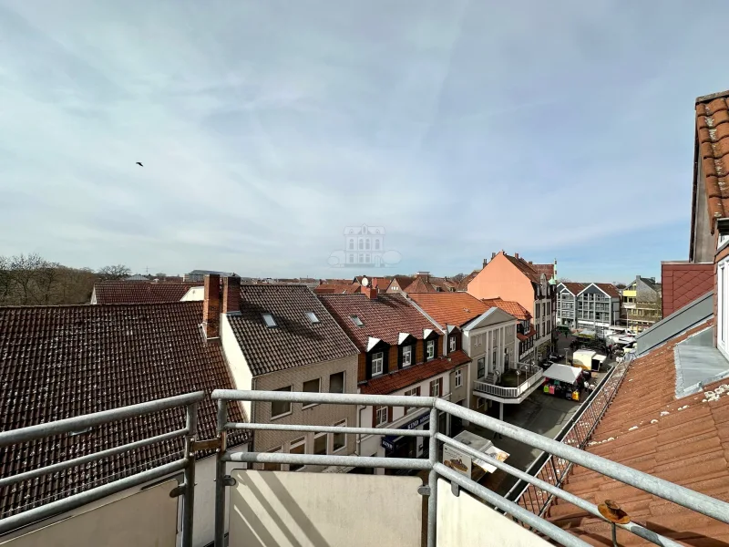 Blick vom Balkon auf die Innenstadt