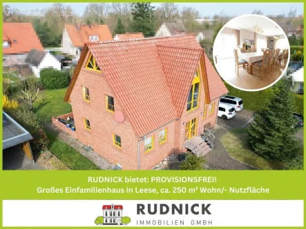 Titel_KÜ-11162 - Haus kaufen in Leese - RUDNICK bietet: PROVISIONSFREI! Großes Einfamilienhaus in Leese, ca. 250 m² Wohn/- Nutzfläche