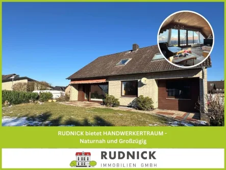 Hausansicht - Haus kaufen in Neustadt am Rübenberge - RUDNICK bietet HANDWERKERTRAUM - Naturnah und Großzügig