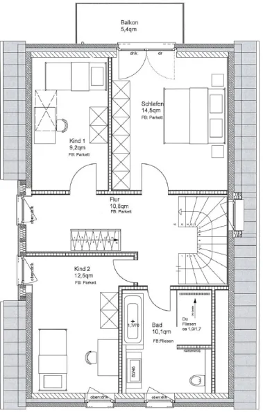 Grundriss Dachgeschoss 