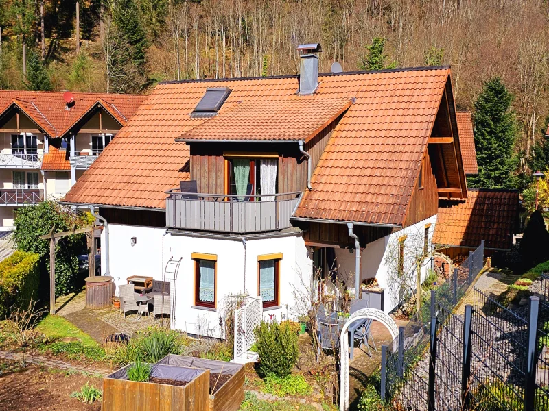 Objektansicht - Haus kaufen in Hornberg - +++ sonniges Wohnhaus mit großem Garten, EBK und Kaminofen in Hornberg +++