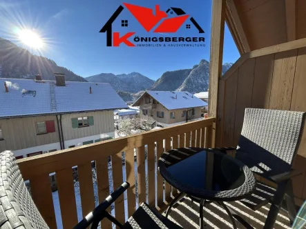 Ausblick vom Balkon - Wohnung kaufen in Oberammergau - Zauberhafte Dachgeschosswohnung