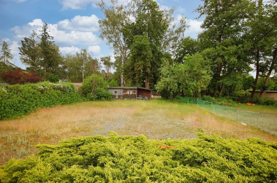 Blick auf das Grundstück - Grundstück kaufen in Königs Wusterhausen - Schöner und großer Bauplatz in Seenähe!