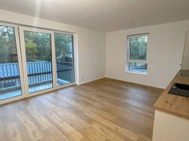 Musterwohnung Wohnzimmer Zugang Balkon