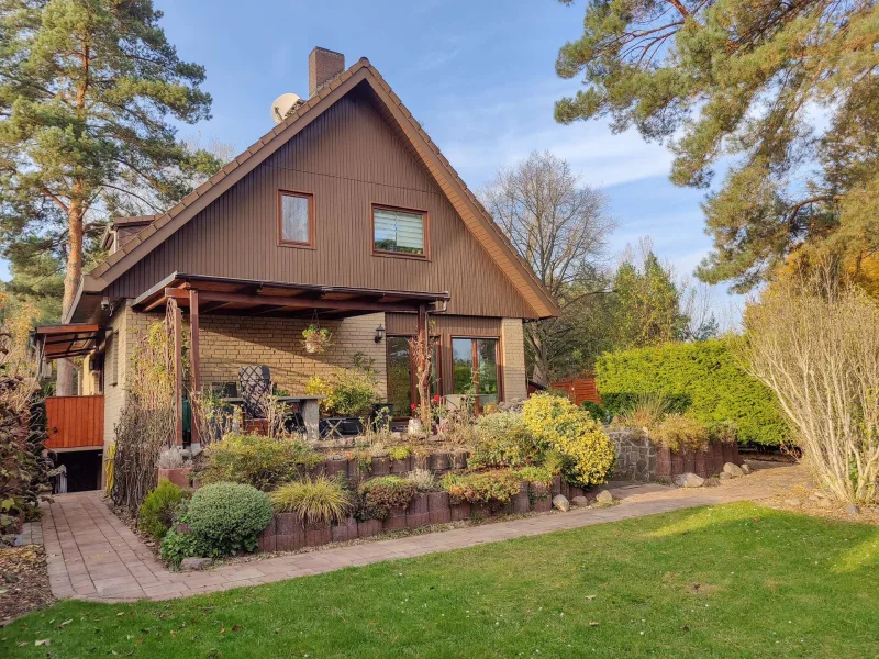 Haus Gartenansicht 1 - Haus kaufen in Berlin - Variabel nutzbares Kampa-Haus auf zentral gelegenem Grundstück!