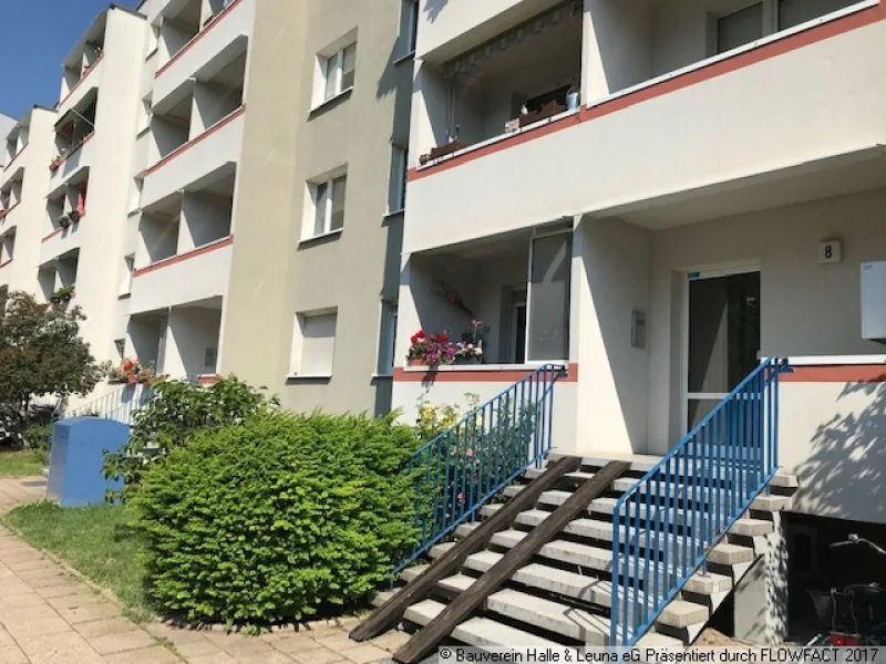 Objektansicht - Wohnung mieten in Halle  (Saale) - Sanierte 3-Raum-Wohnung mit Aufzug und Balkon!