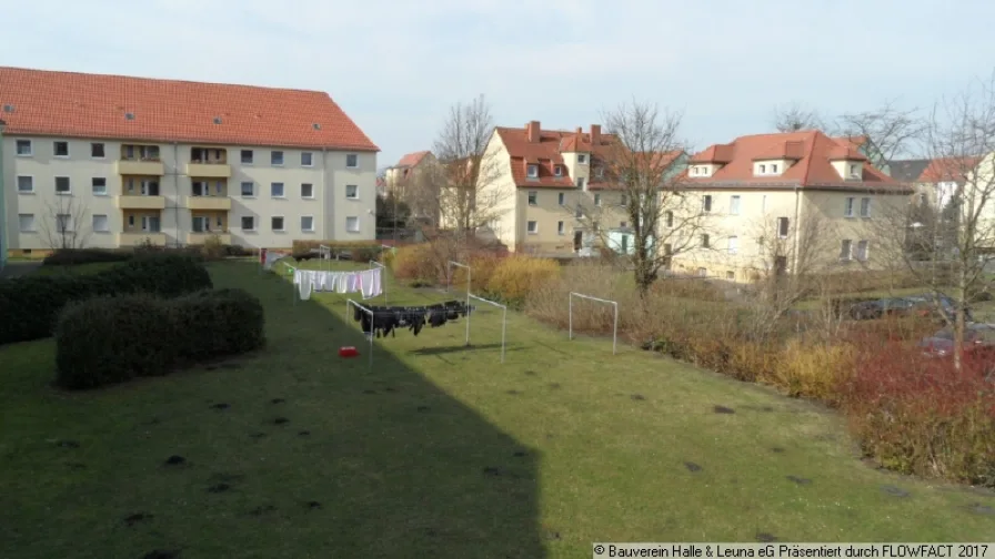 Blick in den Innenhof - Wohnung mieten in Bitterfeld - Toller Blick und super Wohnung!